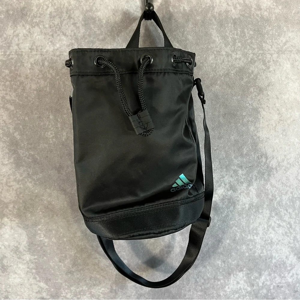 Adidas Bag Black & Teal Crossbody Sports Outdoor Workout Travel Hiking 9 x 9 x 6